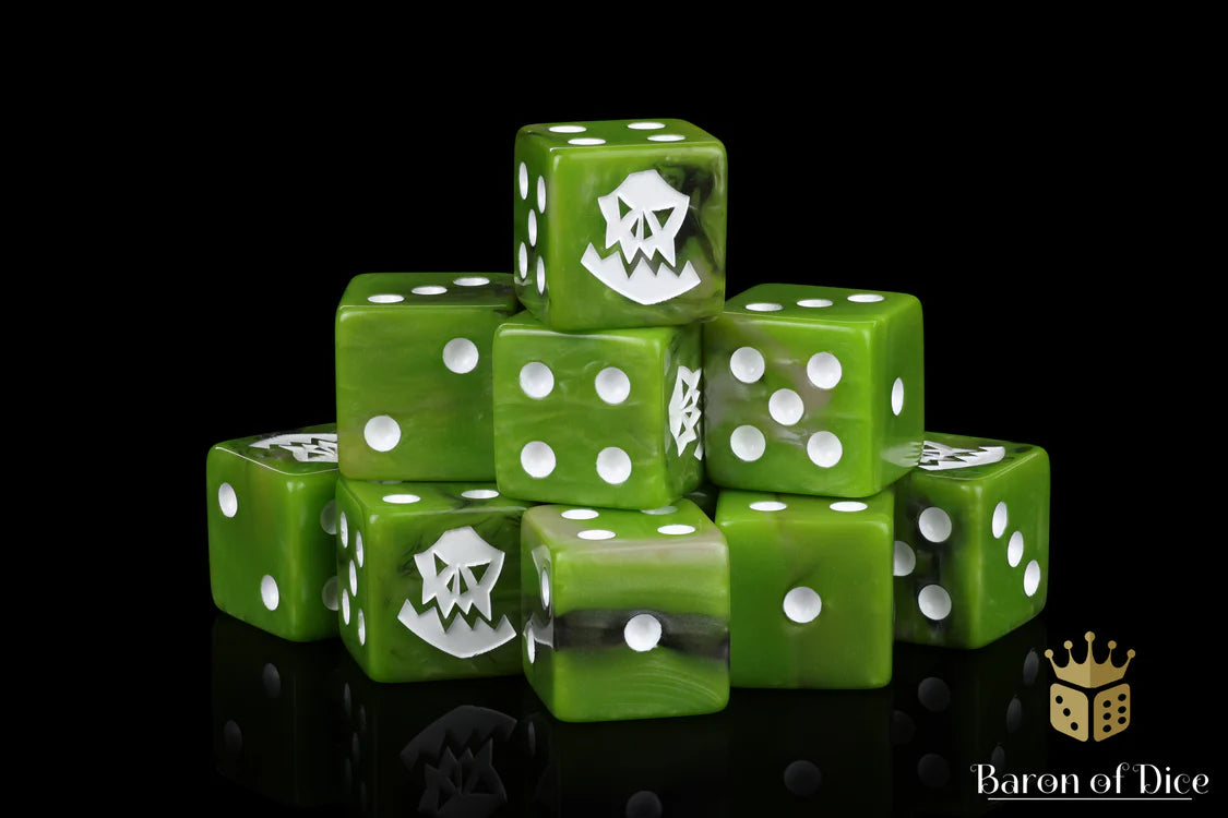 Orc Dice - 10x Square 16mm Dice